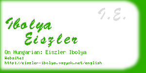 ibolya eiszler business card